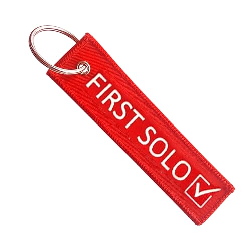 First Solo Flight Tag, Commemorative Aviation Keychain, Student Pilot Gift,