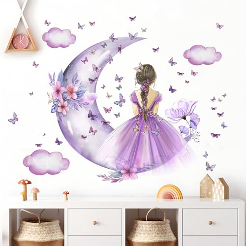 Vinilos Decorativos Mariposa Morada para Pared 2 Hojas miniatura 3