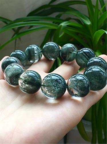 20Mm Genuine Natural Green Phantom Crystal Clear Beads Women Men Bracelet Aaaaa #TOP4