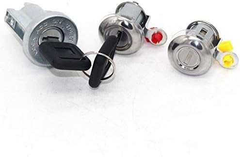 3pcs Complete Set Ignition Cylinder Door Lock Key Set/Fit for Isuzu NPR NQR NKR ELF 1994-07 with Same Keys