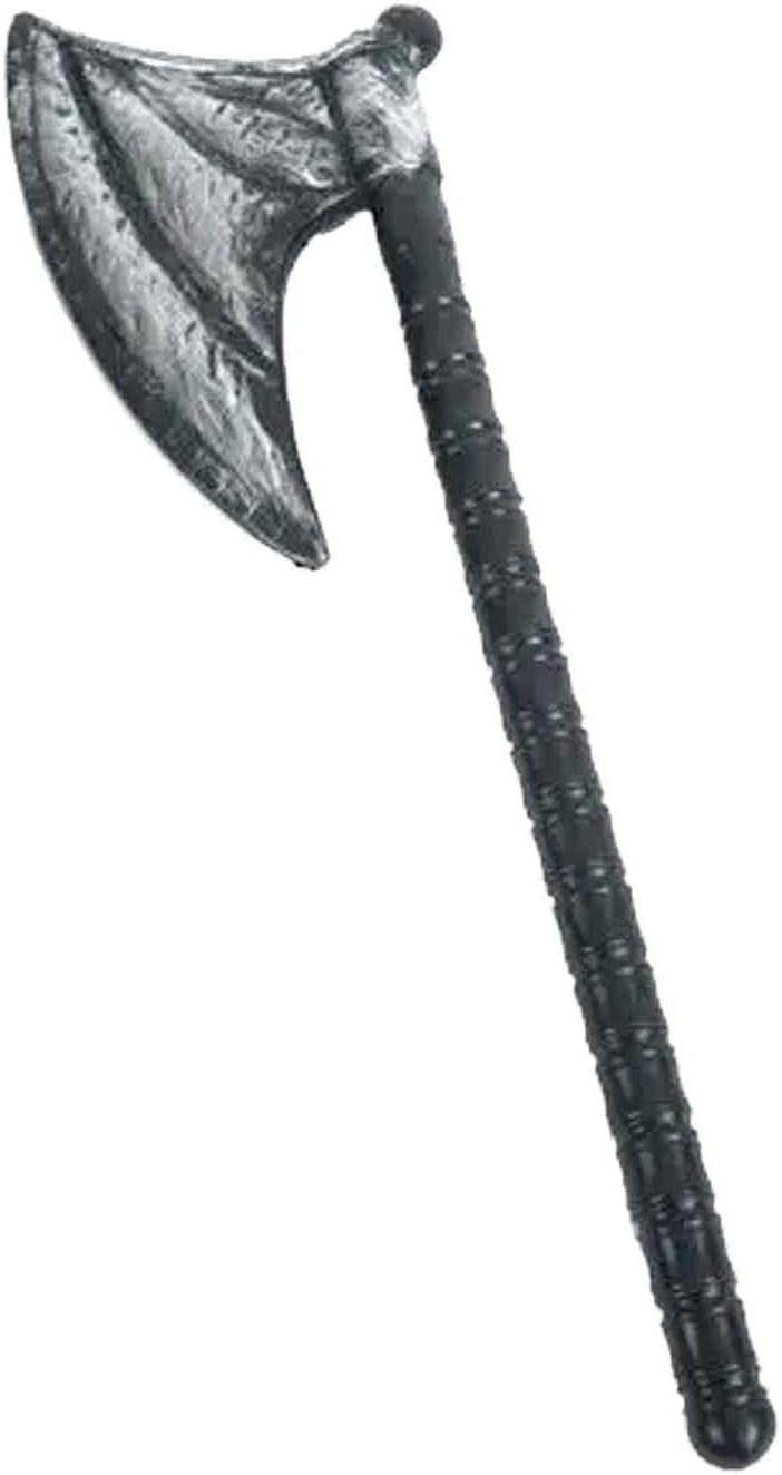 AC – Hacha Vikinga - Fabricado en plástico - Apto para jóvenes y Adultos - Complemento para Carnaval, Halloween y Celebraciones - 77 cm de Altura
