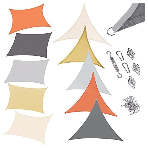 Trade-Shop Solsegel/solskydd/soltak 3 x 4 m HDPE sandfärger rektangulärt UV-skydd vattengenomsläppligt rivbeständigt/med spännrep