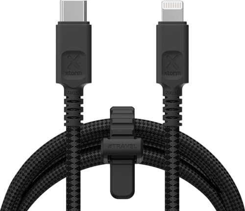 Câble USB-C vers Lightning Xtorm 1,5 mètre noir idéal pour le bureau