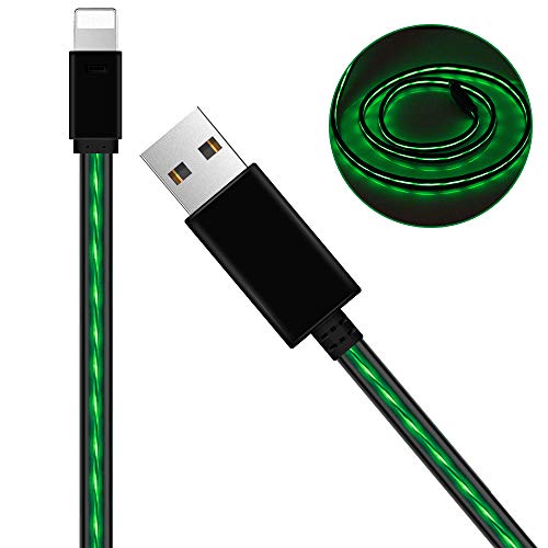 Câble téléphone, câble de Charge Areson (6 pi / 1,8 m), Cordon de Chargement pour Del, Compatible avec Les téléphones X/XS/XS Max/XR /8 Plus /7 Plus / 6s Plus /6 Plus, Pad Air2 & Plus (Vert)