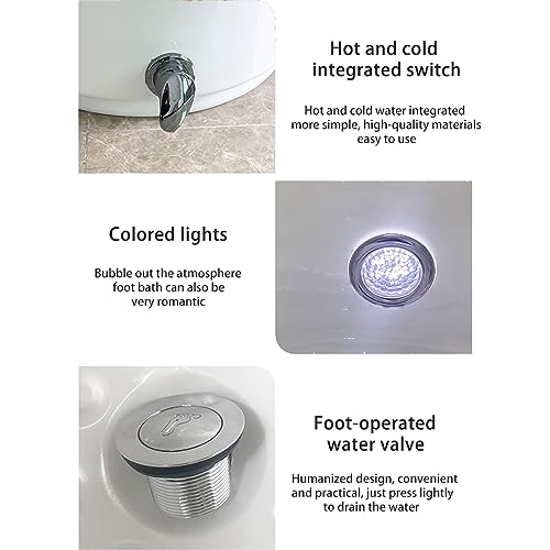 Baño de pies acrílico con masaje y drenaje automático miniatura 5