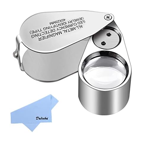 Delixike 40X LED Jewellery Magnifier Cover