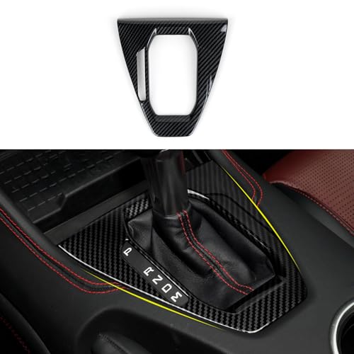 Customer Satisfaction Program 19B34 - Gearshift Lever Assembly Reverse Lock-Out - 2018-2019 Ford Mustang GT350 6 Car Center Console Gear Shift Panel Cover Trim Decals for 2024 2025 2026 Ford Mustang Accessories ABS Carbon Fiber Interior Stickers (Automatic Gear)
