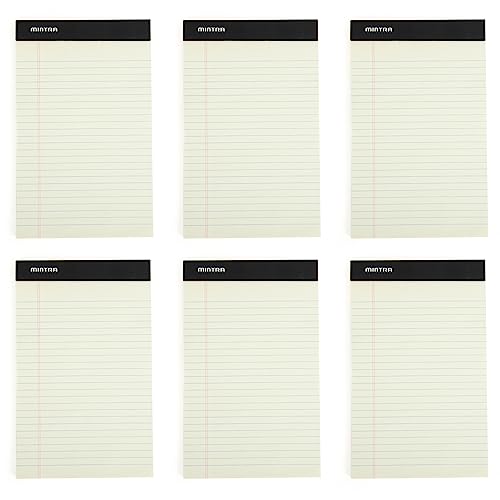 Image of Mintra Office Legal Pads, ((Basic 6pk - (Green Paper) (5in x 8in (Narrow Ruled), 6pk (Green Tint))