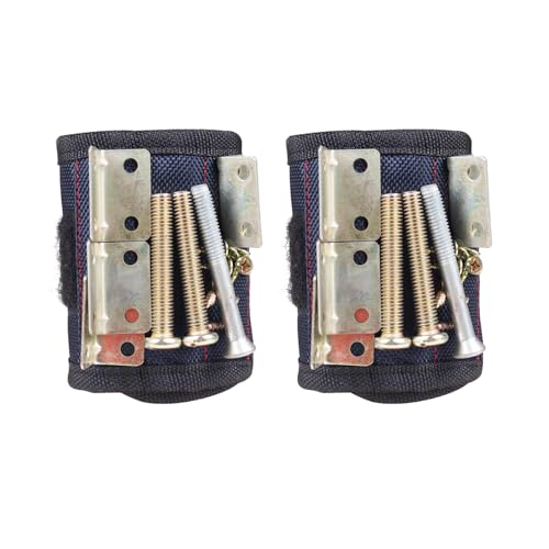 2 Stück Magnetisches Handgelenkband, Magnetischer Werkzeughalter, Tragbares Magnetisches Werkzeug-Handgelenkband, Werkzeug-Magnetstreifen, Stationäres Werkzeug-Handgelenkband