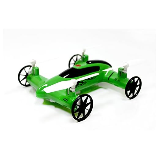 Syma X9 Flying Quadcopter Car Remote Control Car and Quadcopter Drone Exclusive Green Colorway