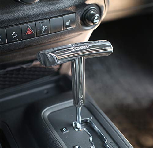 Sukemichi Heavy Metal Zinc Alloy T Handle Gear Shift Knob For 2012-2017 Jeep Wrangler Jk Dodge Charger Challenger Compass Ram, 1.1 Pounds #TOP5