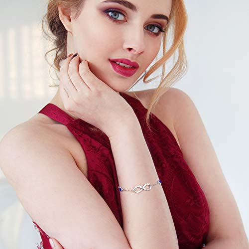 Billie Bijoux Infinity Love Bracelets for Women 925 Sterling Silver Womens Bracelet Love Symbol Charm Adjustable Bracelet Jewelry3