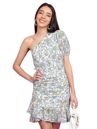 Image of Tokyo Talkies Women's Sleeveless Halter Neck Printed Dresses | Stylish Dresses | Casual Dresses