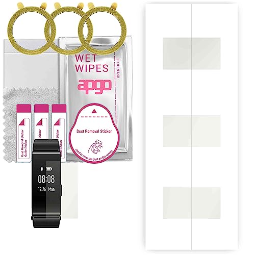 apgo 3x hidrogel MATTE protector de pantalla para Huawei Talkband B2, película de hidrogel, flexible, TPU suave con capa de posicionamiento de fácil instalación.