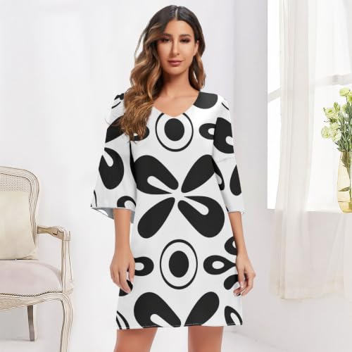 Robe trapèze fluide en mousseline pour affiner la silhouette - 6