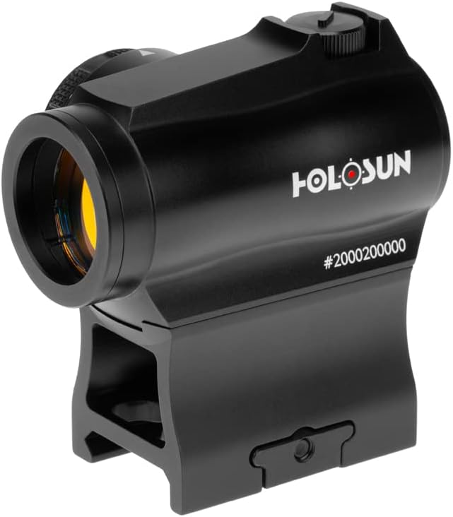 HOLOSUN HS503R /HE503R-GD 2 MOA Dot & 65 MOA Circle Micro Sight for Rifle - Durable Waterproof Parallax-Free Tactical Sight with Multiple Reticle System & 12 Brightness Settings - Red/Gold Options