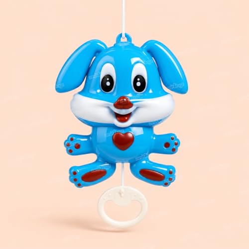 Image of Zest 4 Toyz Musical Bell Baby Toy with Pull String Cute Animal Cradle Hanging Toy for Cot Pram Stroller Soothing Music for Toddlers 12 Months+ Multicolor (Pack of 1)