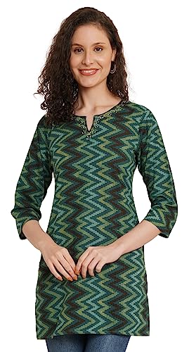 Image of COTLAND Fashions Jaipuri Cotton Printed Short Kurti for Women