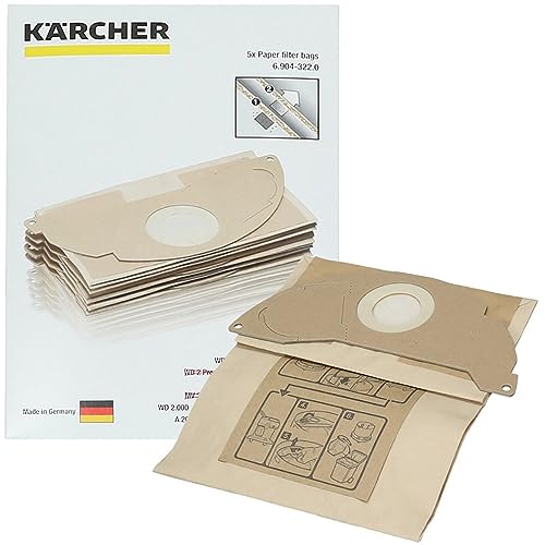 Sachet De Sacs KARCHER 69043220 – X5 Compatible Aspirateurs Traîneau - vue 8