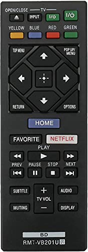 Xtrasaver Replacement Remote RMT-VB201U for Sony BLU-RAY Disc Player BDP-S3700 BDP-BX370 BDP-S1700 RMTVB201U BD-BX370 BDP-S1700ES 149312311 BDP-BX150 BDP-BX350 BDP-BX550 BDP-BX650 BDP-S1500 UBP-X700