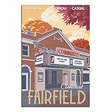 SDFSF Fairfield Theater Vintage Reiseposter Malerei Poster 