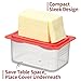 Signoraware Wide Butter Dish with Lid for Countertop, Fridge – Food Grade and Durable Plastic Butter Holder for Kitchen, Camping – Airtight and Compatible with All Sizes