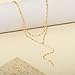 SWRNR Lariat Necklace for Women, Dainty 14K Gold/Silver Plated Long Necklaces for Women Trendy Simple Layered Y-Shaped Pendant Necklace Adjustable Fashion Jewelry Gift, Gold, Lip Chain