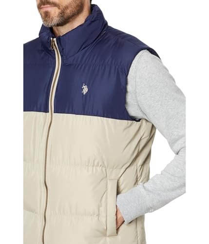 U.S. Polo Assn. Mens Uspa Color-block Puffer Vest3