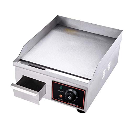 1500W 14" Commercial Electric Countertop Griddle Grill