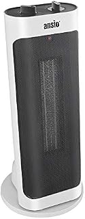 ANSIO Heater Portable Oscillating 2000 Watts PTC Ceramic Tower Heater, 2 Heat Settings, Adjustable Thermostat and Safety Cut-Off