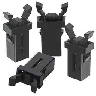 4 Pcs Bin Lid Clasps Set Durable Replacement Lid Catch Compatible with Brabantia Bins 3L-60L, Flexible Touch Top Latch Lock for Kitchen/Bathroom Waste Bins, Storage Boxes & Glasses Cases (Black)