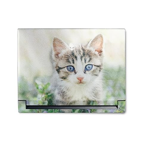 MightySkins Glossy Glitter Skin Compatible with Alienware M18 R1 (2023) Full Wrap Kit - Blue Eyed Kitten | Protective, Durable High-Gloss Glitter Finish | Easy to Apply | Made in The USA
