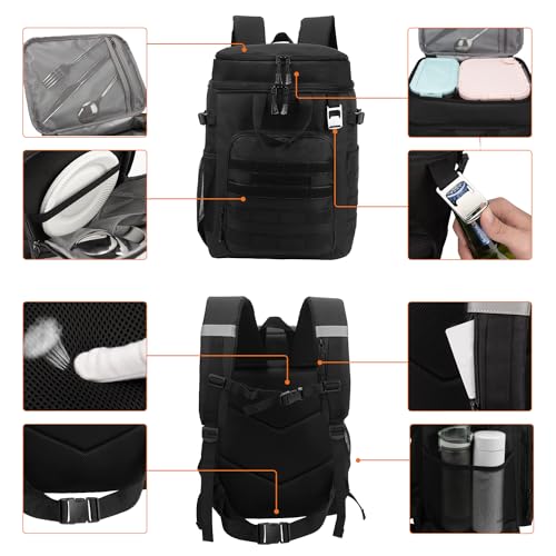 Hp hope Cool Backpack 43L Insulated Cooler Bag Picnic Bag Warming Box Cool Box Cool Backpack Large Backpack Men and Women for Camping Beach Outdoor Travel Family Picnic BBQ Stand - Image 5