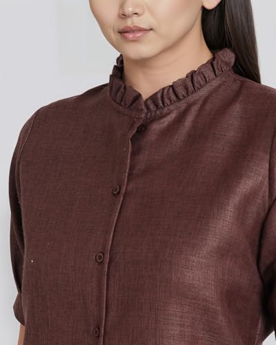 Image of Style Quotient Women Solid Beige Regular Fit Flex Formal Shirt