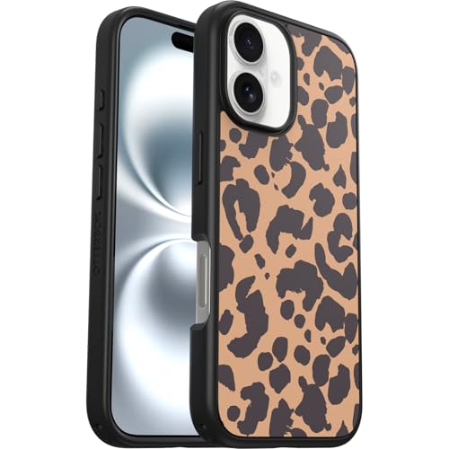 Image of OtterBox iPhone 16 Symmetry Series Case - Leo Look (Black) - Ultra-Thin, Sleek, Leopard Print iPhone Case