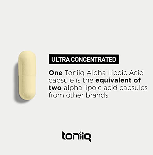 Toniiq NP 1000Mg Ultra High Strength Alpha Lipoic Acid Capsules - Highly Purified 99%+ Usp Standard - 120 Capsules Ala Supplement thumb #4