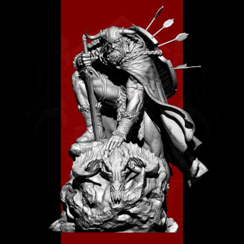 Maquette résine guerrier viking figurine sans ligne de moulage échelle 1/24 S8v3Z6