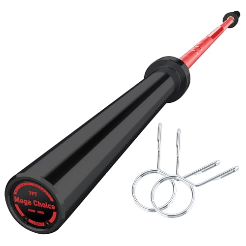 Garvee 7 FT Olympic Barbell 45LB, 1500LB Capacity