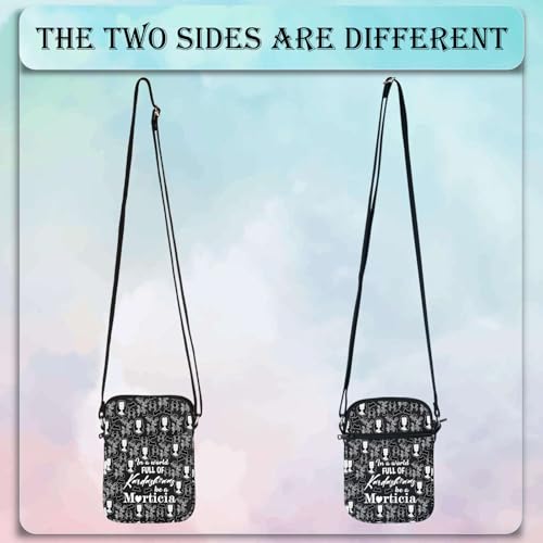 MEIKIUP Morticia Crossbody Bag AD Family Fandom Gift Halloween Themed Canvas Shoulder Bag3