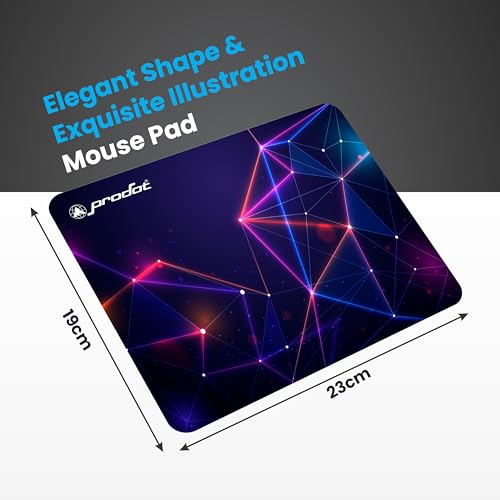 Image of ProDot Mouse Pad 230X190X3mm with Waterproof Surface & Anti-Slip Rubber Base Stitched Edges Gaming Mouse Pad for Laptop, Compatible with Laser and Optical Mice - Multy Color