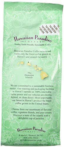 Hawaiian Paradise Coffee Caffeine Free {7 oz}- World Class Premium Flavored Grounds Gourmet | Made From the Finest Beans | Farm Fresh Earth Friendly Responsibly Sourced | Island Favorite Swiss Water P