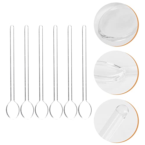 Miniatura 7 de Upkoch 6 Cucharas De Vidrio Con Mango Largo Resistente Al Calor Para Mezclar Café Té Cócteles Y Postres En Casa Bar Restaurante