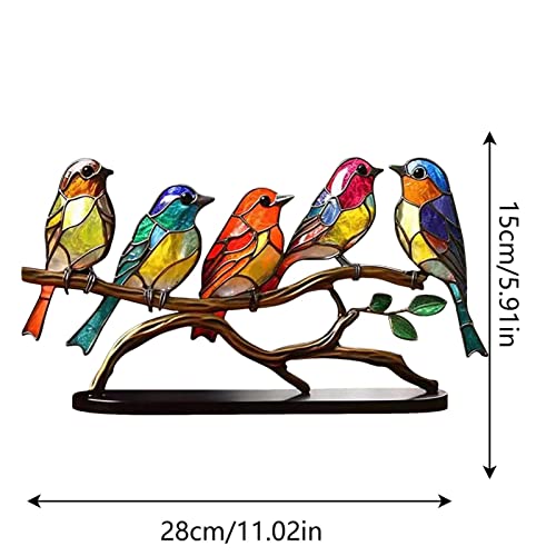 ChuYe memetal manchado mesa pássaro estatueta pássaros decoração pássaros colorido beija-flor estilo