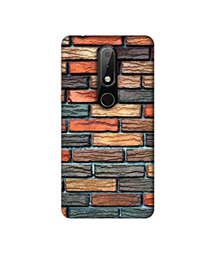 Image of Brick Wall Design 3D Printed Hard Back Case Cover for Nokia 6.1 Plus