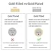 Pandahall 3Pcs 14K Gold Filled Brass Cubic Zirconia Connector Charms Golden Flat Round Glass Gemstone Pendants Rhinestone Crystal Links Connectors for Permanent Bracelet Jewelry Making