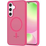 XNXA for Samsung Galaxy S24 FE Case, 6.7 Inches Heavy Duty Protection Wireless Charging Compatible Lightweight Shockproof Anti-Slip Protective Phone Cover (Red Magnetic)