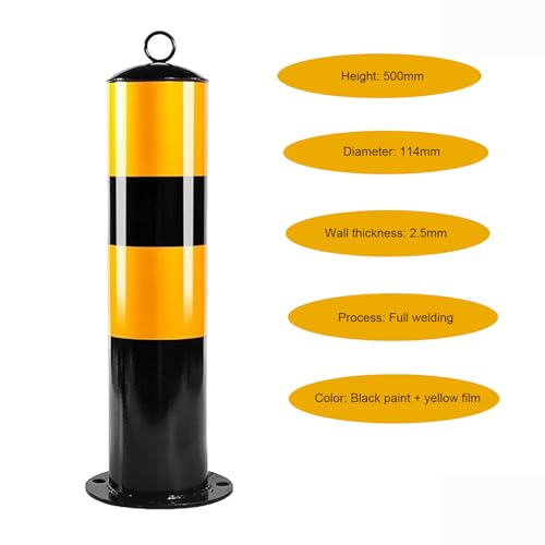 Postes de estacionamiento, Postes delimitadores de tráfico: Barrera de Seguridad removible para Seguridad en entradas de vehículos, Seguridad Escolar y hospitalaria, Cono canalizador durader