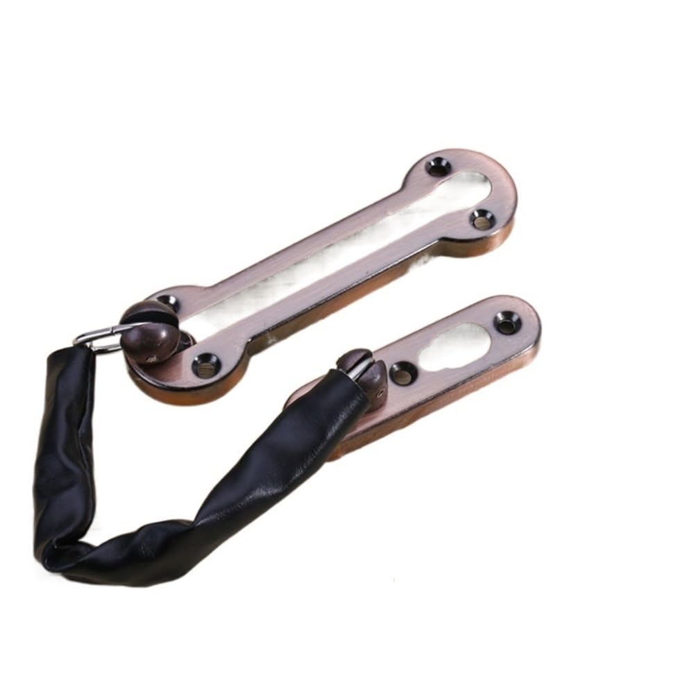 Door Chain Door Chain Latch Anti-Theft Stainless Steel Hotel Safety Guard Security Lock Limiter Tools Hardware for Home Doors(Red Bronze)