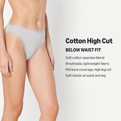 Image of Amazon Essentials Women's Cotton Stretch High-Cut Bikini Panty