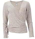 GURU SHOP Wickelshirt, Pullover, Wickeljacke, Yogashirt - Sand, Damen, Size:L